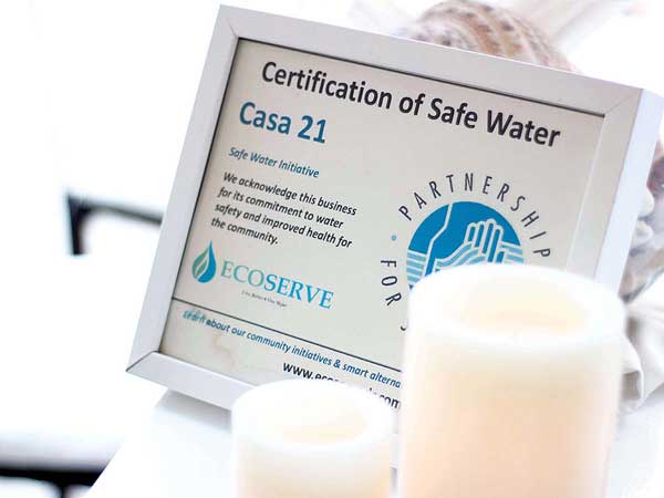 Certification of safe water