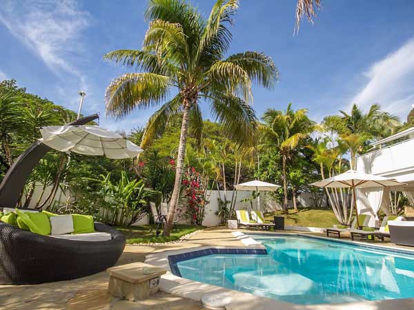Pool with big lounge chaise