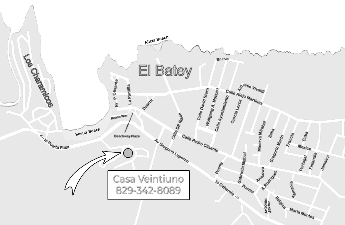 Street map of Sosua